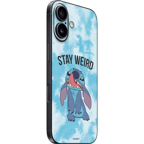 Disney Lilo and Stitch Stay Weird iPhone 16 Plus Skin